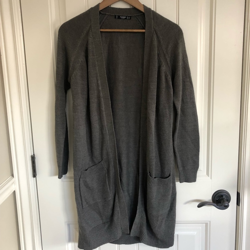 MANGO gray cardigan